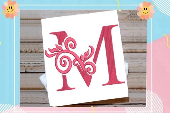 Beautiful Letter M Monogram Review for Apparel Design