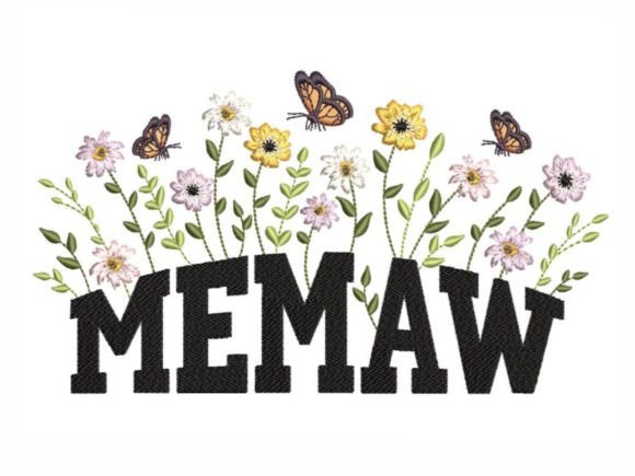 Floral Memaw: A Seasonal Embroidery Gem