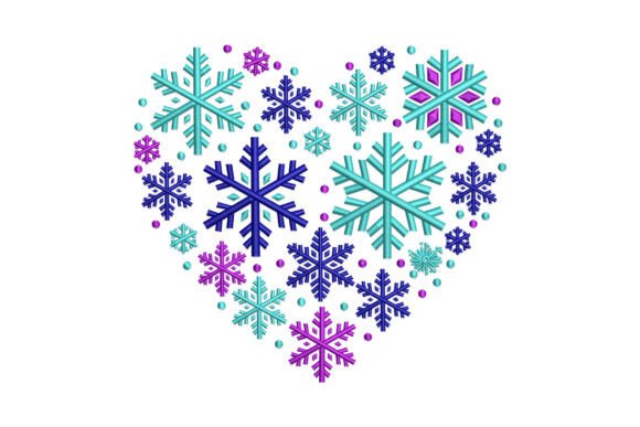 Heart-shaped Snowflakes Embroidery Design Review