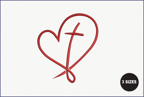 Heart with Cross Embroidery Review for Apparel Projects