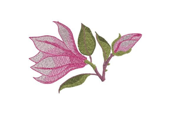 Pink Magnolia Flower Embroidery Review
