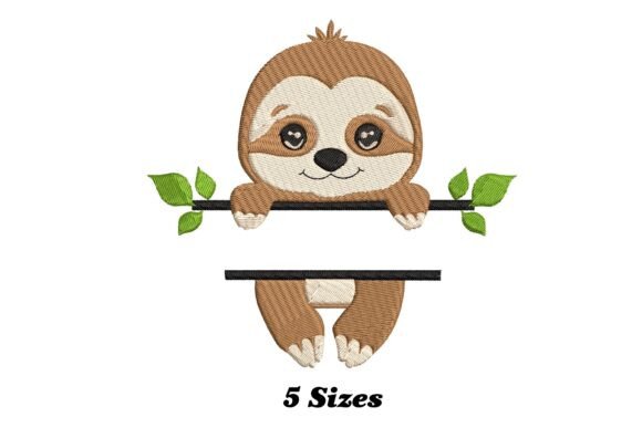 Sloth Name Split Embroidery Design Review