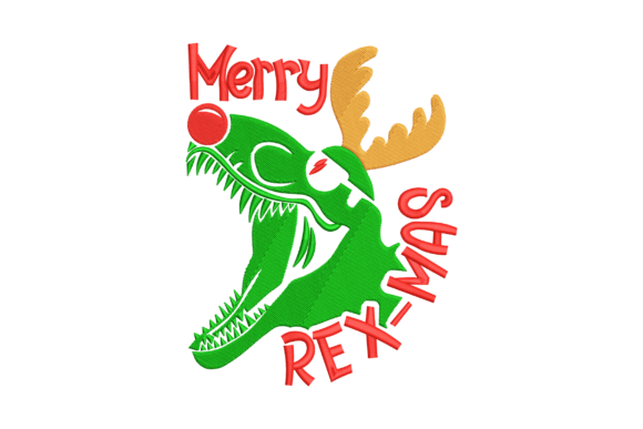 T-Rex Merry Rexmas Embroidery Review