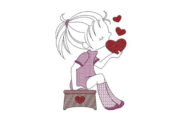 Valentine Sketch Girl on Stool Review